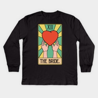 The Bride Wedding Tarot Card Funny Kids Long Sleeve T-Shirt